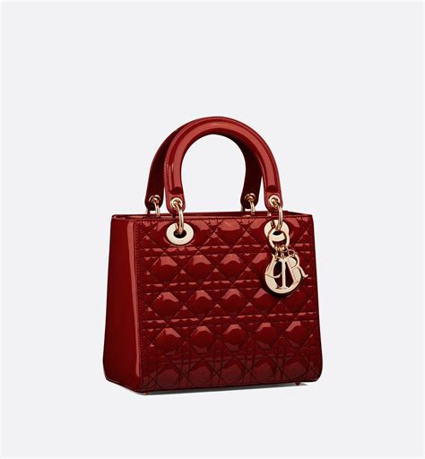 dior red leather bag|Dior bag with name.